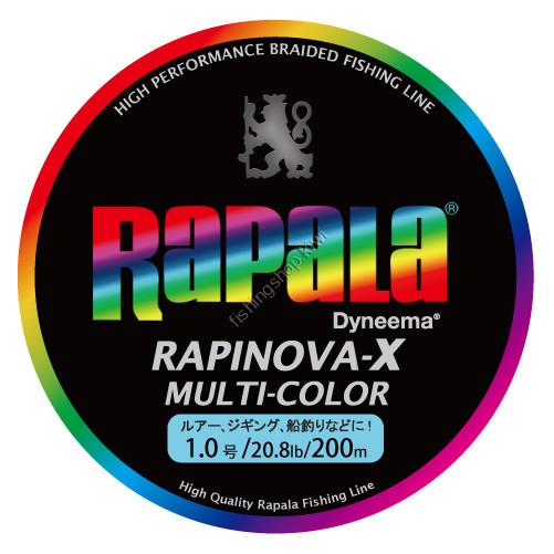 RAPALA Rapinova-X Multi-Color [10m x 5color] 200m #1.0 (20.8lb)