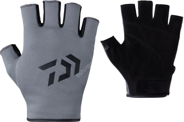 DAIWA DG-6523 Quick Dry Gloves (5fingers cut) Black S