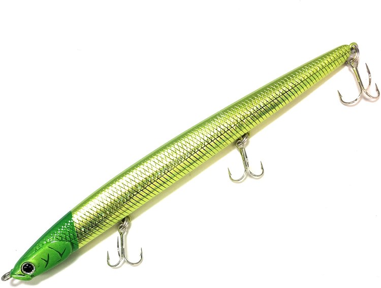 LUCKY CRAFT Wander Super Slim 135 SWC #Laser Green Head Chart