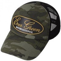 EVERGREEN Big Logo Mesh Cap Green Camo / BK