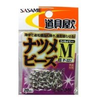 SASAME Jujube Beads P-227 [Silver] M (20pcs)
