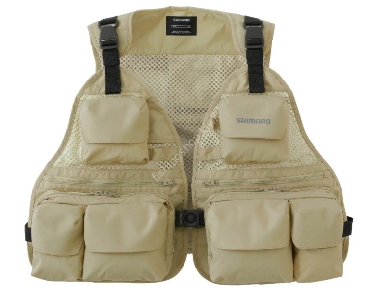 SHIMANO VE-066V Stream Mesh Vest Beige