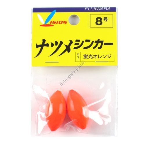 Fujiwara Jujube Sinker No.8 Fluorescent Orange