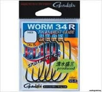 GAMAKATSU Elite Tourer Worm 34R [NS Black] #4/0 (4pcs)