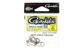 GAMAKATSU Single Hook 53 [NS Black] #6 (8pcs)