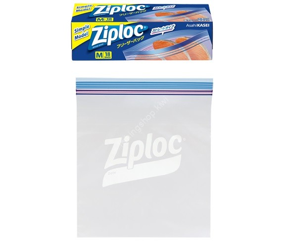 ASAHI KASEI Ziploc Freezer Bag Simple Model M (18pcs)