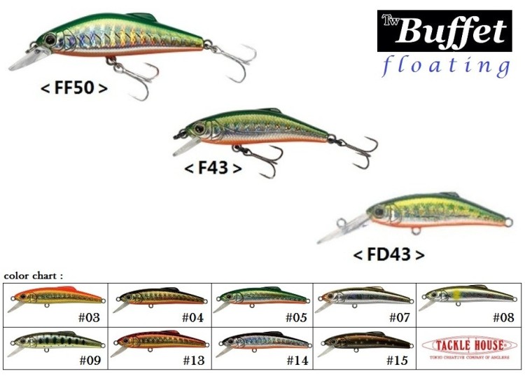 TACKLE HOUSE Tw Buffet FD43 #13 Gold Red/Orange Belly