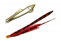 JACKALL BinBin Rocket 20g #F208 Mekki Gold / Shima Red T +