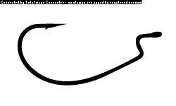 DAIWA Bassers Worm Hook SS Wide Offset #1 (4pcs)