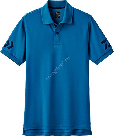 DAIWA Short Sleeve Polo Shirt DE-7906 M Marocan Blue and Navy