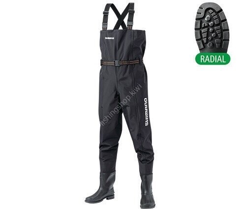SHIMANO FF-054T Hyper Waders Chest <High/Radial Sole> (Black) SS