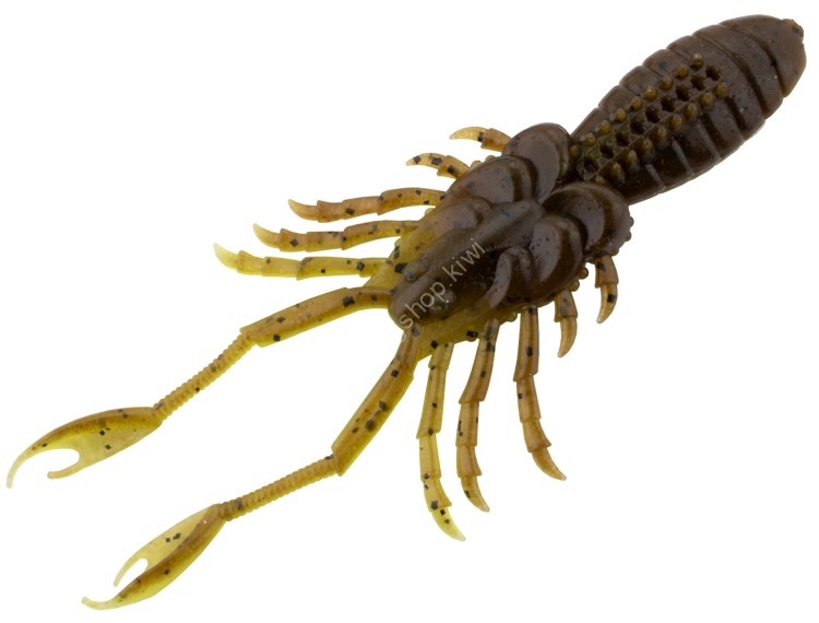 BAIT BREATH eX-Rider Shrimp Jr. 3.5" Finesse Spec #931 Green Pumpkin / Chart