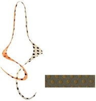 GAMAKATSU Luxxe 19-364 Ohgen Multi Gauge Necktie Narrow & Wide Curly #60 Isome Green Gold Spot