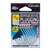 GAMAKATSU Single Hook Plugging Heavy Wire [Silver] #4/0 (6pcs)