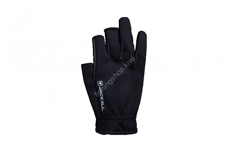JACKALL Versatile Gloves Three Fingers S Black