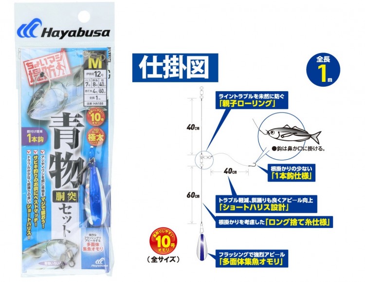 HAYABUSA Breakwater Blue Fish Set HA188 M 12-7