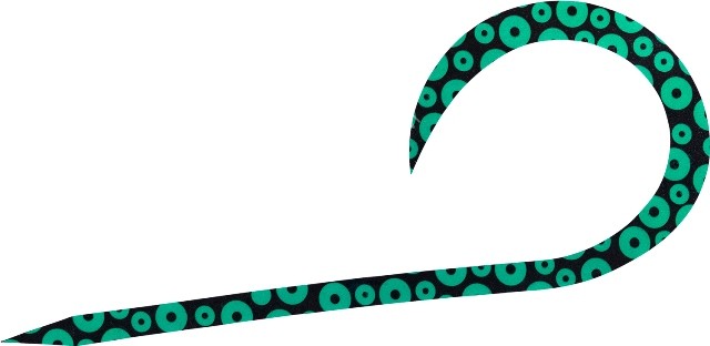 DAIWA Kohga Silicone Necktie Single Curly R #Tako Ashi Green