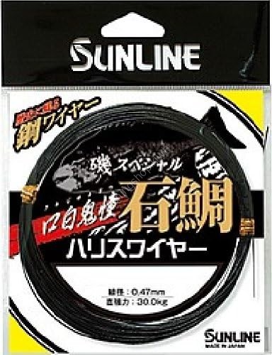 SUNLINE Stone Snapper Kuchishiro Onidou Leader Wire [Gunmetal Black] 10m #42 x 19 (36kg)