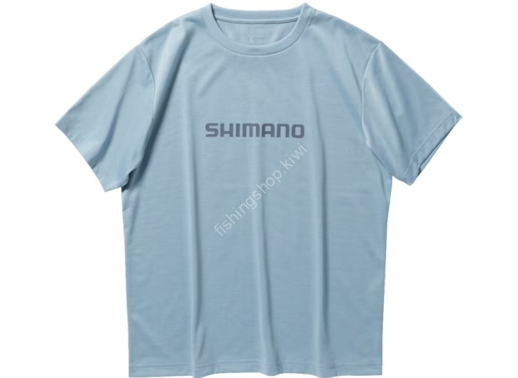 SHIMANO SH-021W Dry Logo T-shirt Short Sleeve (Inshore Blue) L