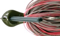 DEPS Sliding Jig 1/4oz Fine Rubber Skirt #12 Brown/Red
