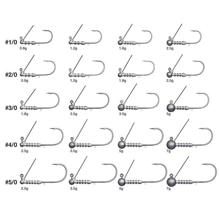 VARIVAS Jig Head Hook Kyokuten 5g #4/0 (3pcs)