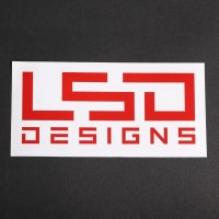 LSD 3M Cutting Reflective Sticker "LSD Logo" M Red