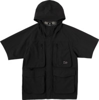 DAIWA DR-2724J Stream Short Sleeve Rain Jacket (Black) 2XL