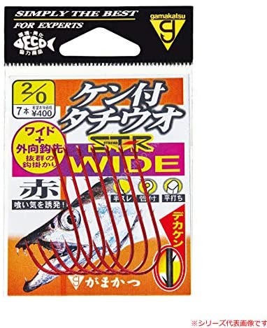 GAMAKATSU Kentsuki Tachiuo ST-R [Red] #2/0 Wide (7pcs)