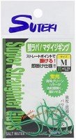 YAMAI SUTEKI Super Straighter Guys Tairaba / Madai Jigging Hook [Fluorescent Seaweed Green] M (11pcs)
