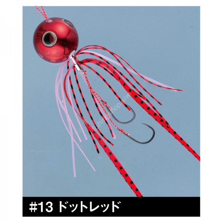 GAMAKATSU Luxxe OGN-019 Ohgen "Tai Rubber Q II" 120g #13 Dot Red