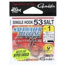 GAMAKATSU Single Hook 53 Salt [Hyper Shield] #1 (6pcs)