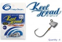 CRAZY OCEAN Keel Head 0.5g #3 (4pcs)