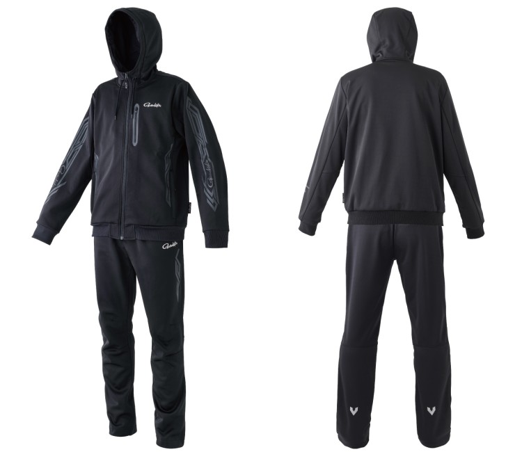 GAMAKATSU GM3714 Sweat Suit (Black x Black) L