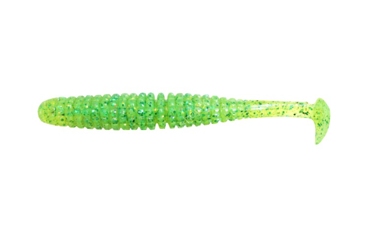 ISSEI Kaitaro Caramel Shad 3.5'' #056 Chart Green Glitter