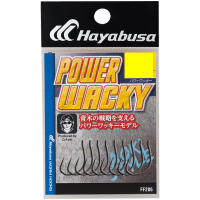 HAYABUSA Power Wacky [Black Nickel] #1/0 (6pcs)