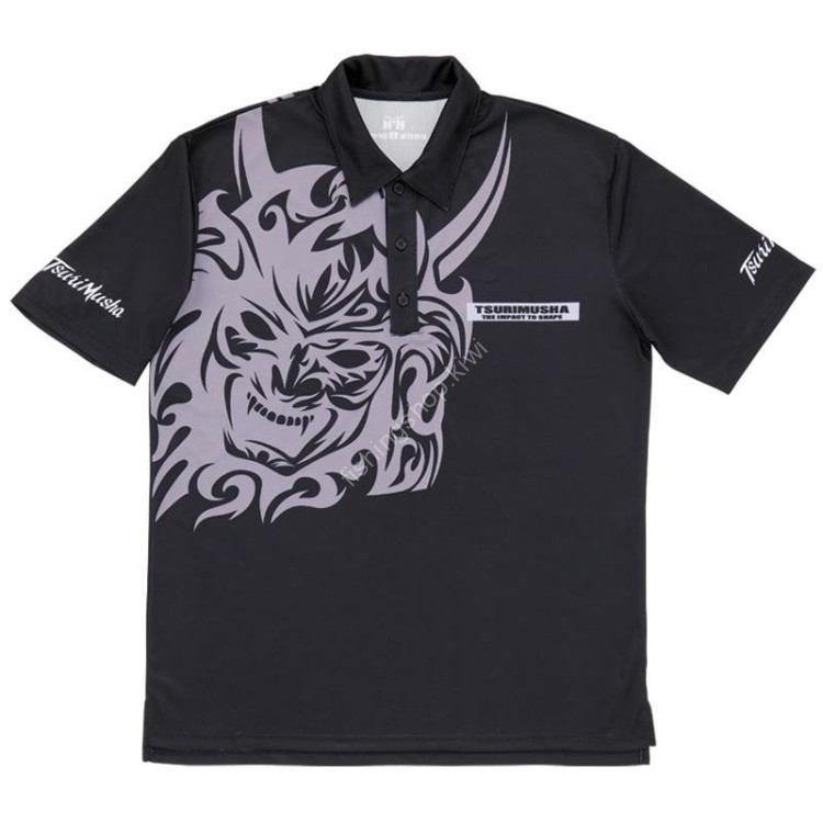 TSURI MUSHA I01301 Dry Ajust MUSHA Polo Shirt S Black