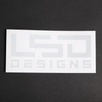 LSD 3M Cutting Reflective Sticker "LSD Logo" M White