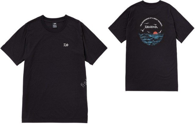 DAIWA DE-6823 Graphic T-shirt Sunrise (Black) M