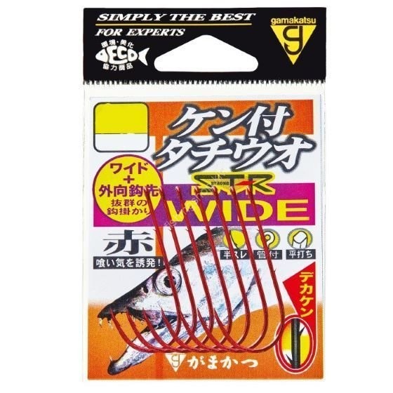 GAMAKATSU Kentsuki Tachiuo ST-R [Red] #3/0 Wide (7pcs)