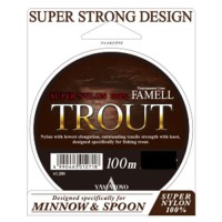 YAMATOYO Famell Trout Nylon Line [Titanium brown] 100m #0.6 (3lb)