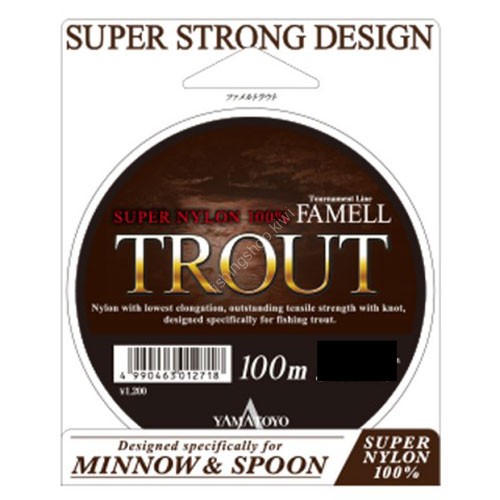 YAMATOYO Famell Trout Nylon Line [Titanium brown] 100m #0.6 (3lb)