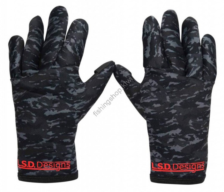LSD FISHING GLOVE WG004 GREY CAMO M SIZE M