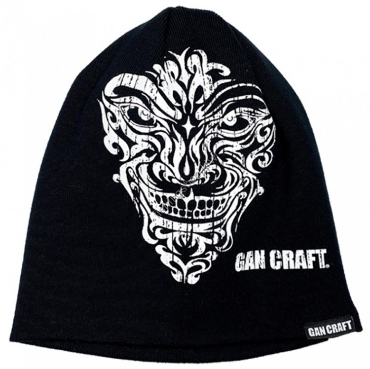 GAN CRAFT CRACK FAITH COTTON WATCH CAP #01 BLACK / WHITE