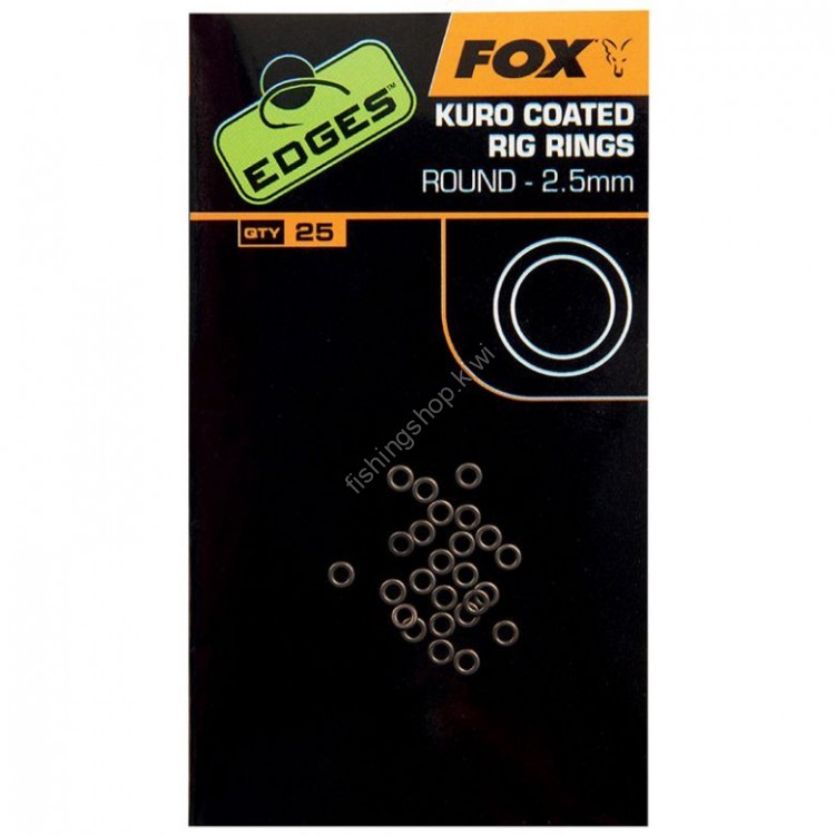 FOX EDGES Kuro Coated Rig Rings 2.5 Small (25pcs)