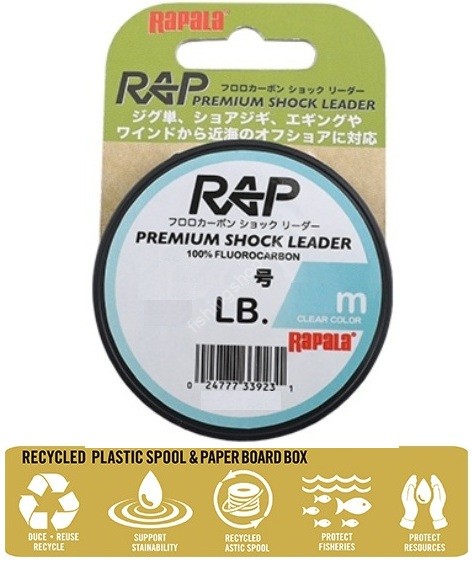 RAPALA Rap Premium Shock Leader [Clear] 25m #3.5 (14lb)