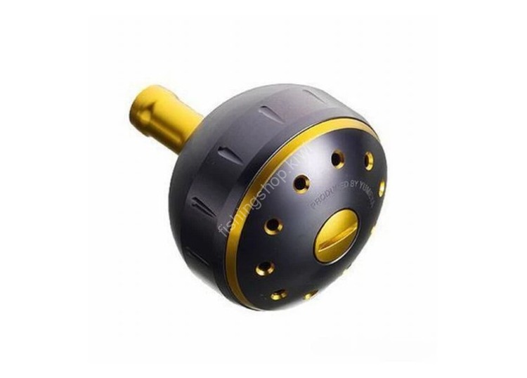 SHIMANO YUMEYA Aluminum Round Power Handle Knob L Size Type B #Black/Gold