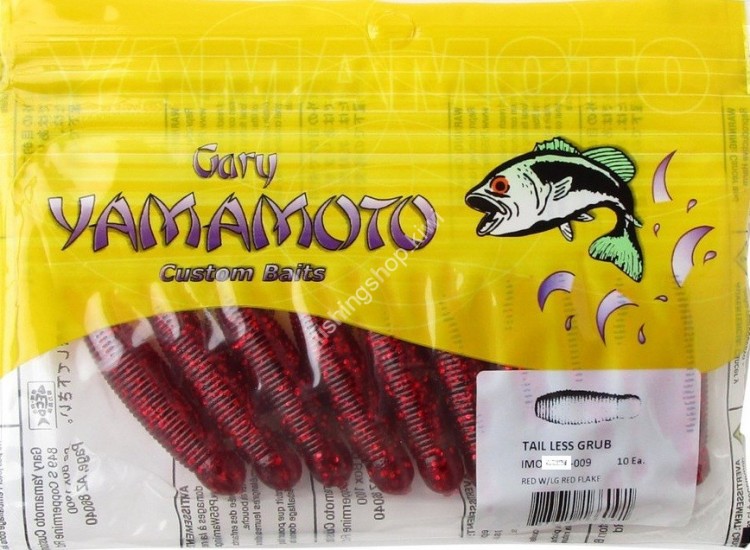 SMITH Gary Yamamoto Tail Less Grub Imo 40 #009 Red W/LG Red Flake