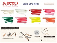 NIKKO 937 Squid Strip Roll 150cm (1pcs) #C08 UV Orange