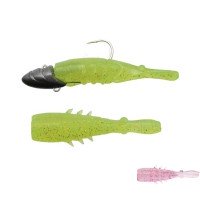 ISSEI Umitaro Dekahane Shrimp Set 24g #2/0 + 2.5 in #035 Keimura Rainbow
