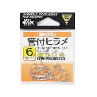GAMAKATSU Hirame Ring Eye [White] #6 (11pcs)
